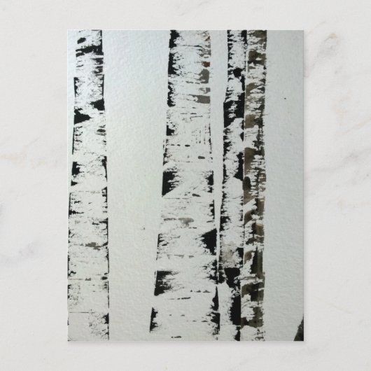 モノクロの木々 ポストカード (正面)