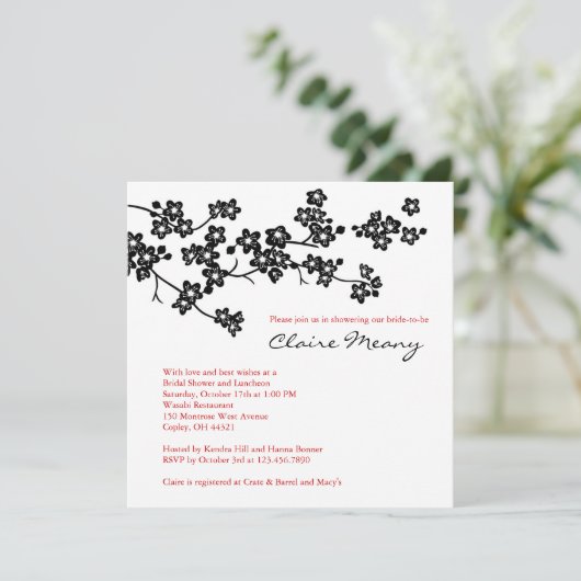 モノクロの桜 招待状 (スタンド正面)