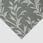 モノクロの森の植物を描いたPoetry of Leaves 薄葉紙 (詳細)