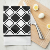 モノクロの正方形 キッチンタオル (四つ折り)