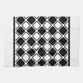 モノクロの正方形 キッチンタオル (横)