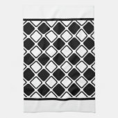 モノクロの正方形 キッチンタオル (縦)