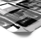 モノクロの正方形 ポスター (角)