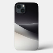 モノクロの流れるデザインのミニマリストスマホケース - エレガントなB Case-Mate iPhoneケース (裏面)