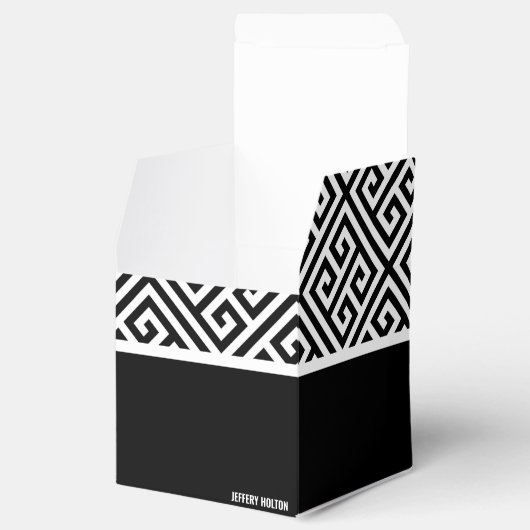 モノクロの独身パーティー ギフト ファボリ ボックス (オープン)