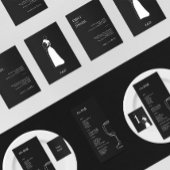 モノクロの現代的な手描きのカップルの結婚式 招待状