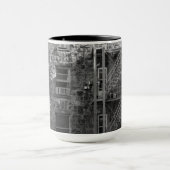 モノクロの石造建築 マグカップ (中央)