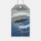 モノクロの筆致が織りなす永恒の美しさ - ブラック、ホワイト & グレー ギフトタグ (裏面)