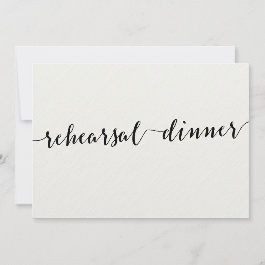 モノクロの結婚式リハーサル招待状 招待状 (正面)