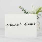 モノクロの結婚式リハーサル招待状 招待状 (スタンド正面)