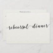 モノクロの結婚式リハーサル招待状 招待状 (正面/裏面)