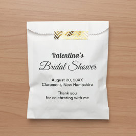 モノクロの結婚式前ウェディングシャワーパーティペーパー フェイバーバッグ