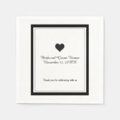 モノクロの結婚式 スタンダードカクテルナプキン (正面)