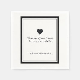 モノクロの結婚式 スタンダードカクテルナプキン