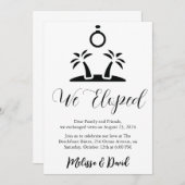 モノクロの結婚式　招待状 招待状 (正面/裏面)