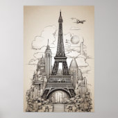 モノクロの習得における象徴的なランドマーク ポスター (正面)