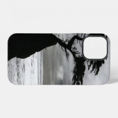 モノクロの自然写真 iPhoneケース (裏面横)