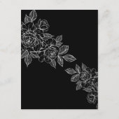 モノクロの芍薬のウェディング 付属カード エンクロージャーカード (裏面)