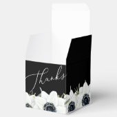 モノクロの花のブライダルシャワー フェイバーボックス (オープン)