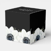 モノクロの花のブライダルシャワー フェイバーボックス (裏面サイド)