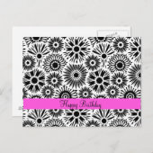 モノクロの花のポストカード ポストカード (正面/裏面)