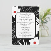 モノクロの花の誓い更新ウェディング 招待状 (スタンド正面)