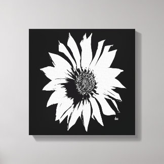 モノクロの花 キャンバスプリント