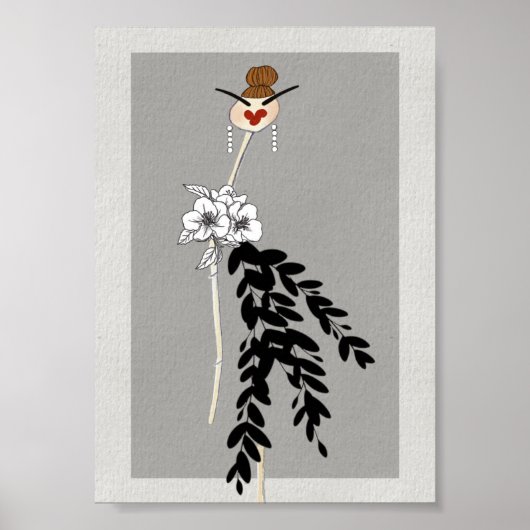 モノクロの花 ポスター (正面)