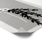 モノクロの花 ポスター (角)