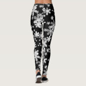 モノクロの花 レギンス (裏面)