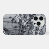 モノクロの花 iPhoneケース (裏面横)