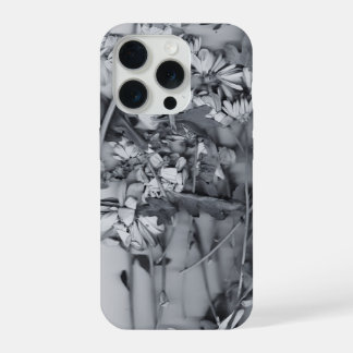 モノクロの花 iPhone 15 PROケース