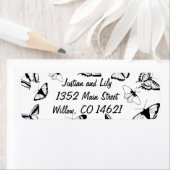 モノクロの蝶のレクイエムディナー ラベル (インサイチュ)