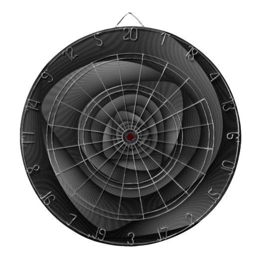 モノクロの螺旋迷路 ダーツボード (正面)