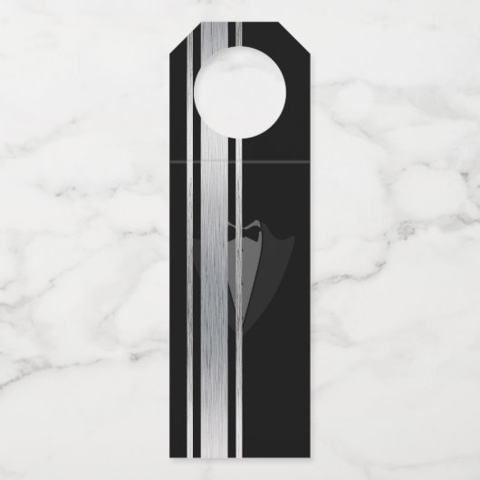 モノクロの貴族の独身パーティー ボトルネックタグ (正面)