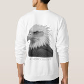 "モノクロの陛下 – イーグルグラフィック" スウェットシャツ (裏面)