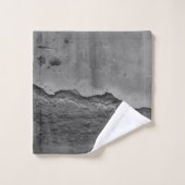 モノクロの陰陽 ナポリの風景を石垣に Rustic Stone Wall Napoli 2 バスタオルセット (ウォッシュタオル)