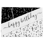 モノクロの音楽の名入り ラージペーパーバッグ (裏面)