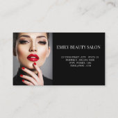 モノクロの髪 メイクアップ 名刺 (裏面)