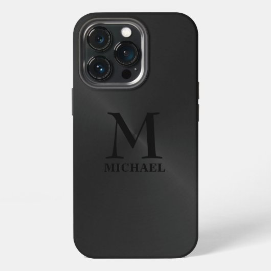 モノクロの黒の背景 iPhoneケース (裏面)