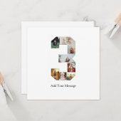 モノクロの3つの写真のコラージュ カード (正面/裏面インサイチュ)