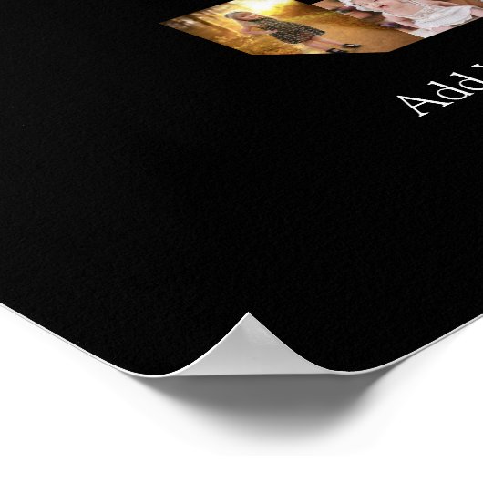 モノクロの3つの写真のコラージュ ポスター (角)