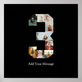 モノクロの３つの写真のコラージュ ポスター