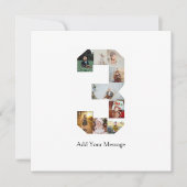 モノクロの3つの写真のコラージュ 案内状 (正面)