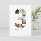 モノクロの３つの写真のコラージュ 案内状 (スタンド正面)