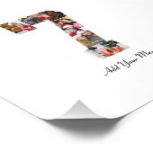 モノクロの7番の写真のカラーコラージュ フォトプリント            (角)