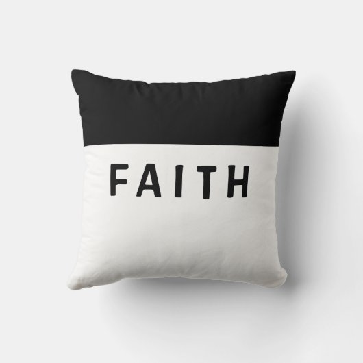 モノクロの「信仰」 クッション (裏面)