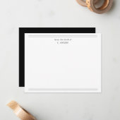 モノクロのClassic+From+The+Desk+Of ノートカード (正面/裏面インサイチュ)