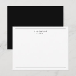 モノクロのClassic+From+The+Desk+Of ノートカード