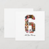 モノクロのNo.6 フォトコラージュ 案内状 (正面/裏面)